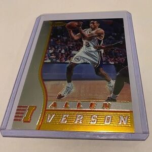 Allen Iverson Trading Card with Gold and Silver Accents